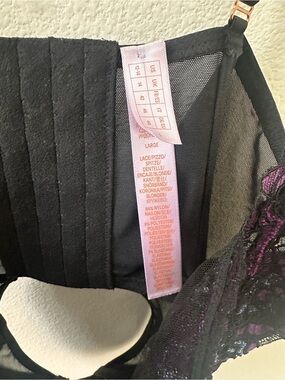 Fenty Black Lace Bra with Purple Accent